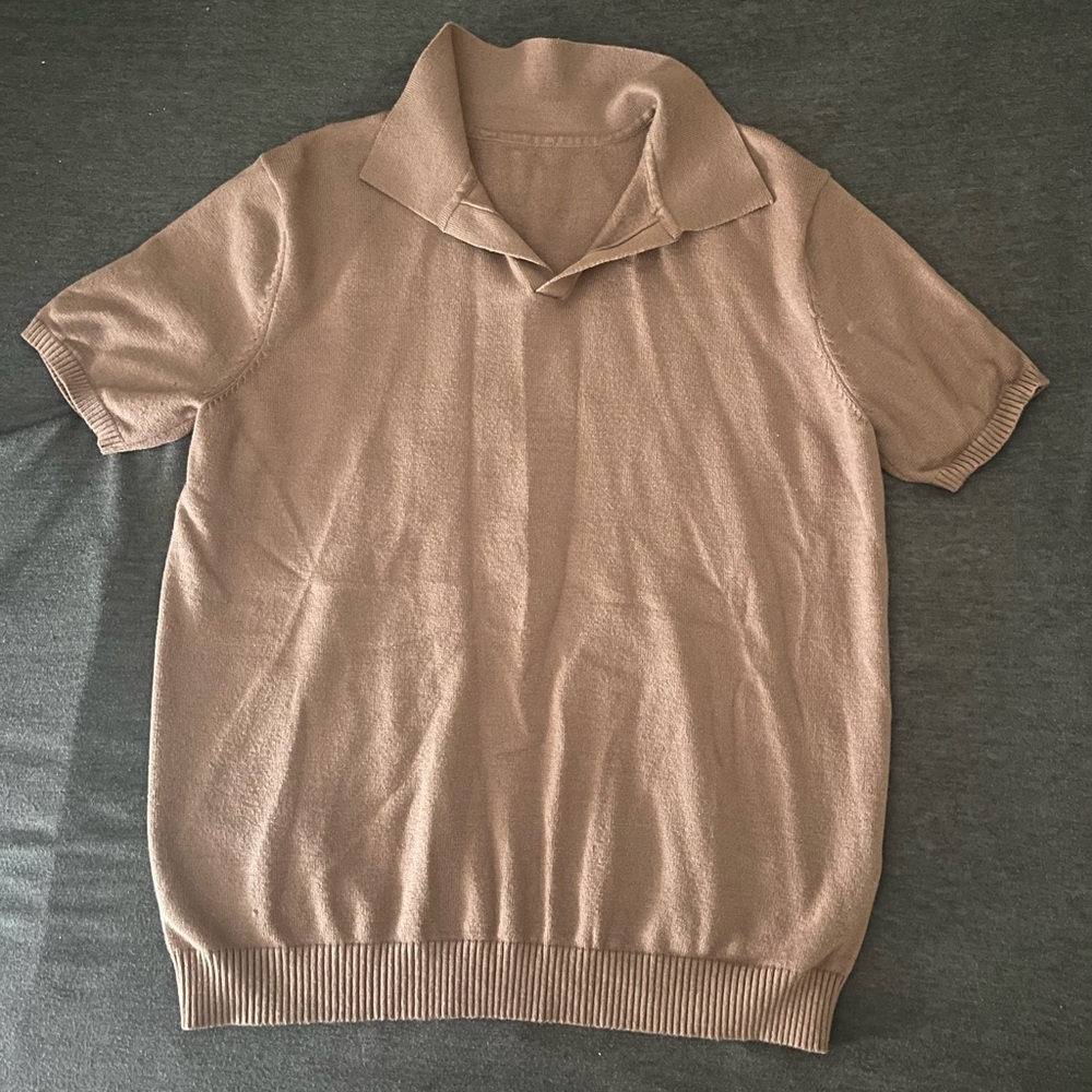 Brown Men’s Short-Sleeve Sweatshirt